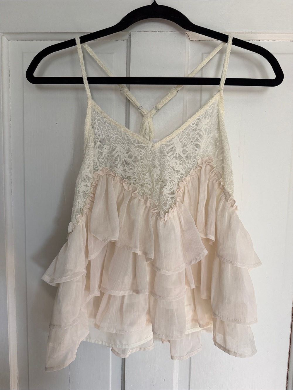 Willow + Root Lace Cami Tank in Ivory